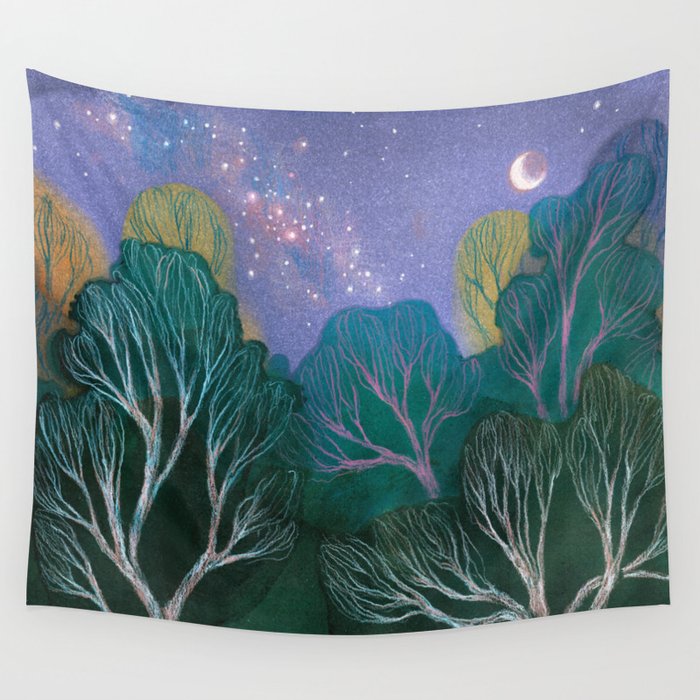 Starlit Woods Wall Tapestry Gallery Image 4