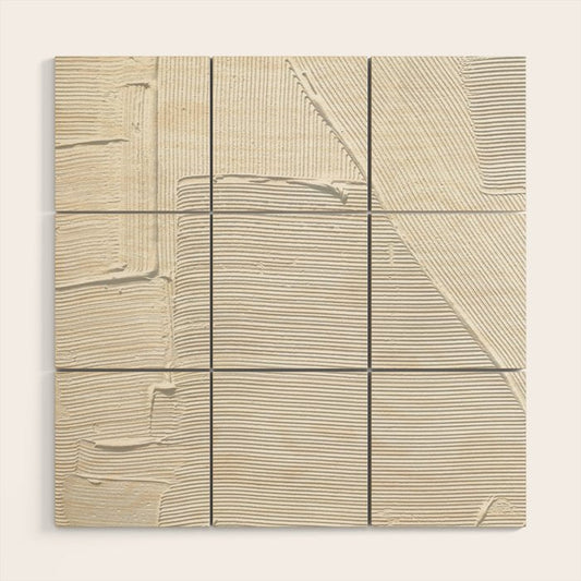 Relief [2]: an abstract, textured piece in white by Alyssa Hamilton Art Wood Wall Art Gallery Image 1