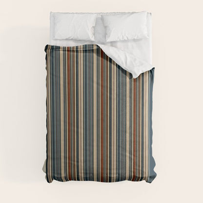 Dark Indigo Tan Stripes Comforter Gallery Image 8