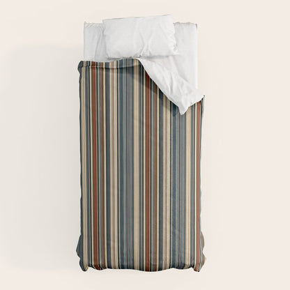 Dark Indigo Tan Stripes Comforter Gallery Image 10