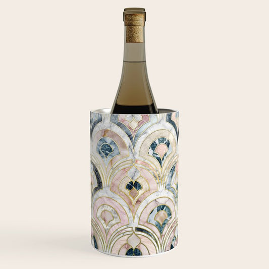 Art Deco Marble Tiles in Soft Pastels Wine Chiller Gallery Image 1
