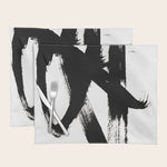 Brushstroke 2 - simple black and white Placemat Gallery Image 1