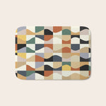 Retro Neutral Wavy Checker Bath Mat Gallery Image 1