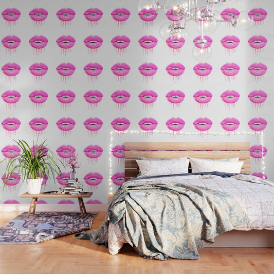 Pink lips Wallpaper Gallery Image 1