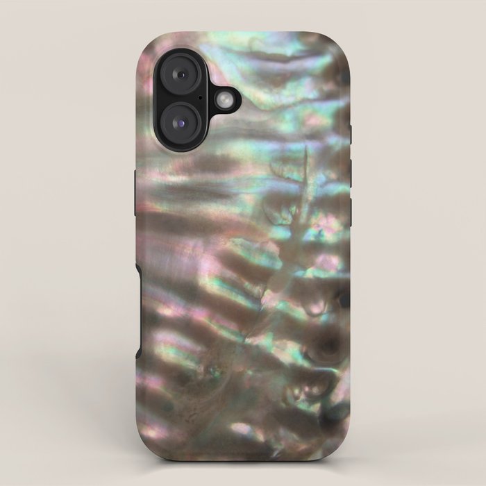 Shimmery Greenish Pink Abalone Mother of Pearl iPhone Case Gallery Image 1