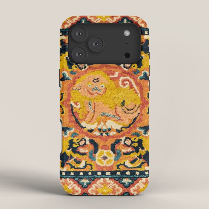 Shigatse Khagangma Antique Tibetan Seat Mat Print iPhone Case Gallery Image 4