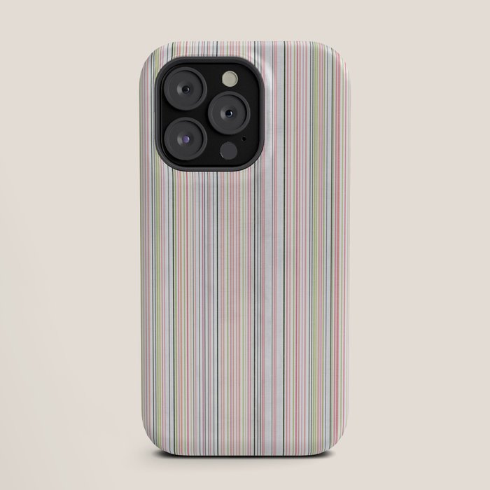 Vintage Pastel Striped Pattern Soft Aesthetic iPhone Case Gallery Image 19