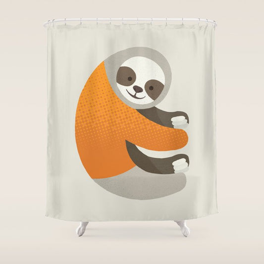 Whimsy Sloth Shower Curtain Gallery Image 1