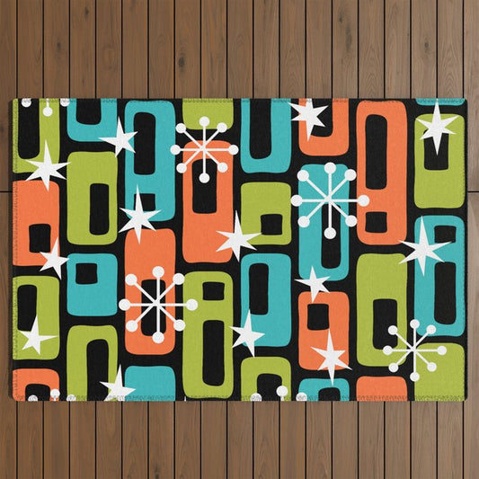 Mid Century Modern Atomic Sparkles 244 Outdoor Rug Gallery Image 2