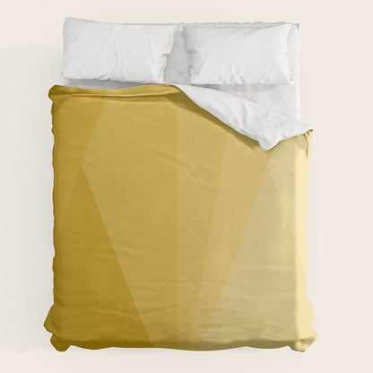 Geometric Triangles VIII Golden Yellow Duvet Cover Gallery Image 7