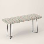 Vintage colorful flower stripe art pattern Bench Gallery Image 1