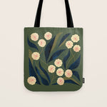 Green Floral Tote Bag Gallery Image 1