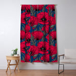 Night poppy garden Window Curtain Gallery Image 1