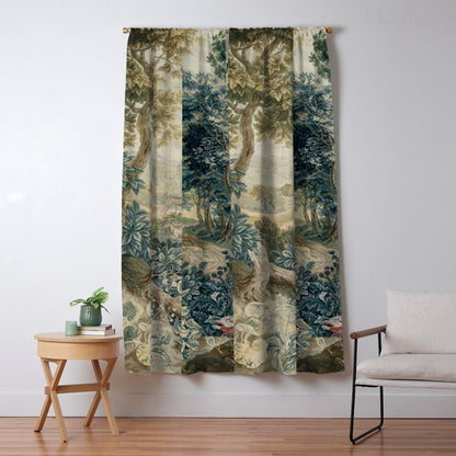 Antique 18th Century Flemish Verdure Tapestry Window Curtain Gallery Image 1
