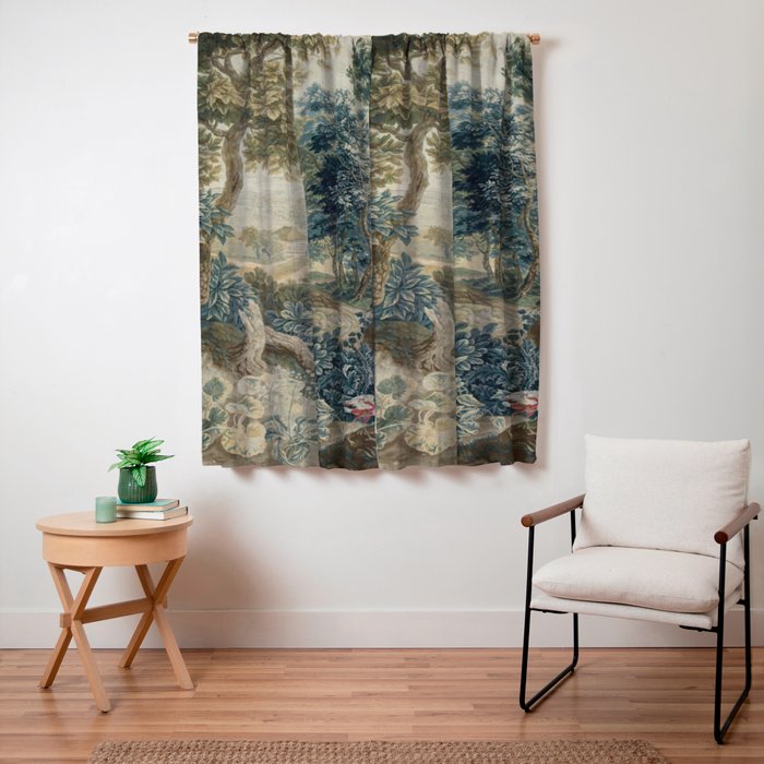 Antique 18th Century Flemish Verdure Tapestry Window Curtain Gallery Image 3