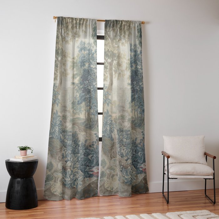 Antique 18th Century Flemish Verdure Tapestry Window Curtain Gallery Image 10