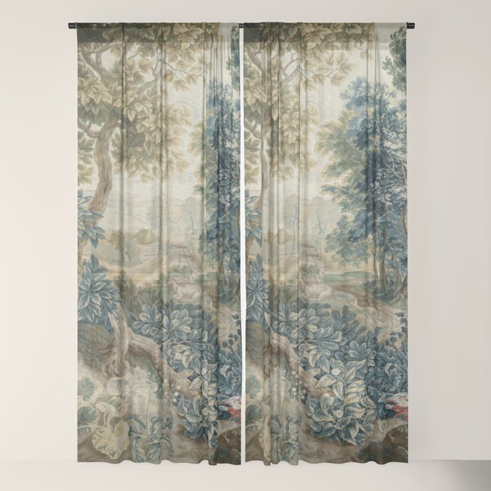 Antique 18th Century Flemish Verdure Tapestry Window Curtain Gallery Image 18