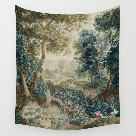 Antique 18th Century Flemish Verdure Tapestry Wall Tapestry Gallery Image 2