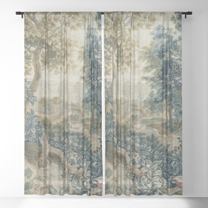Antique 18th Century Flemish Verdure Tapestry Window Curtain Gallery Image 17