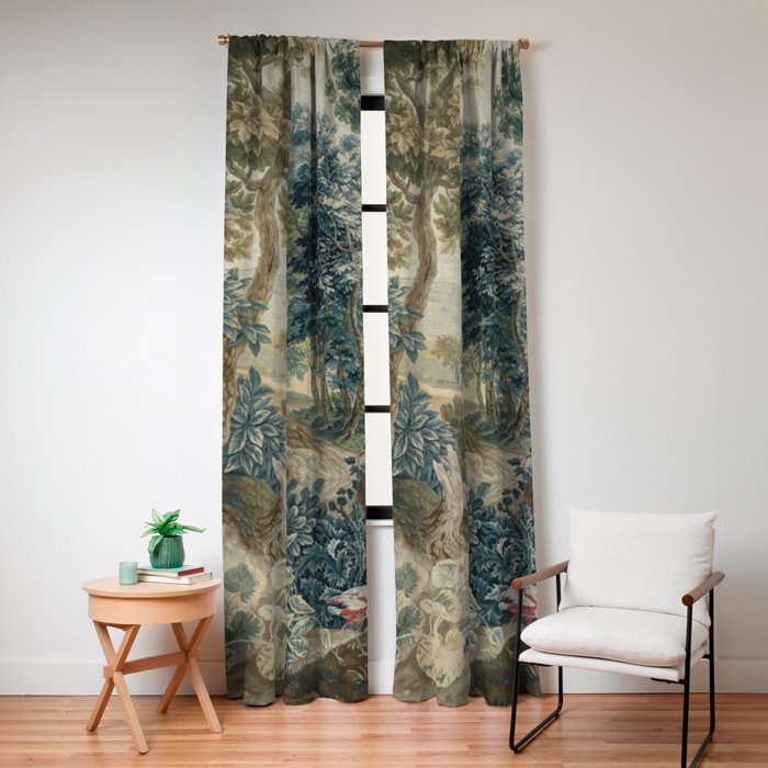 Antique 18th Century Flemish Verdure Tapestry Window Curtain Gallery Image 4