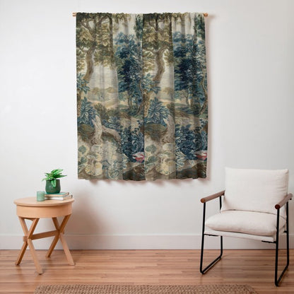 Antique 18th Century Flemish Verdure Tapestry Window Curtain Gallery Image 7