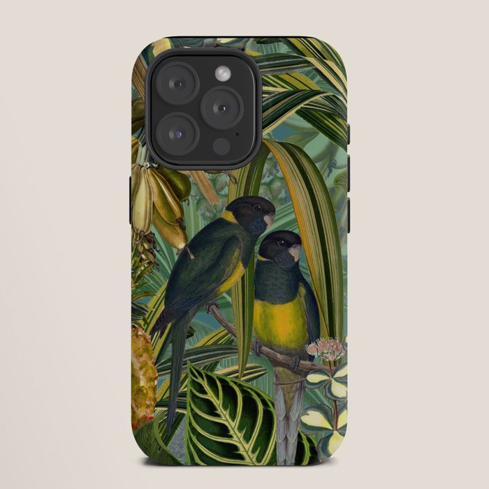 Vintage & Shabby Chic - Green Tropical Bird Flower Garden iPhone Case Gallery Image 11