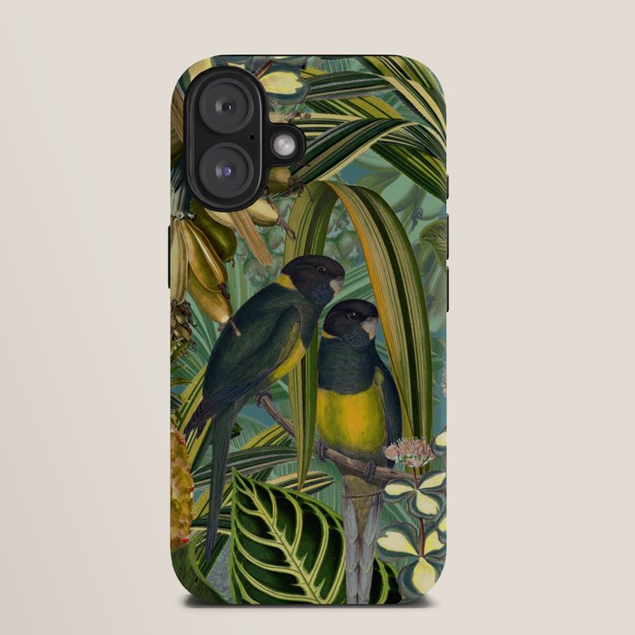 Vintage & Shabby Chic - Green Tropical Bird Flower Garden iPhone Case Gallery Image 9