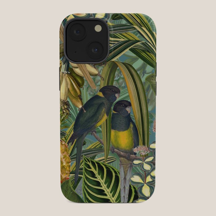 Vintage & Shabby Chic - Green Tropical Bird Flower Garden iPhone Case Gallery Image 34