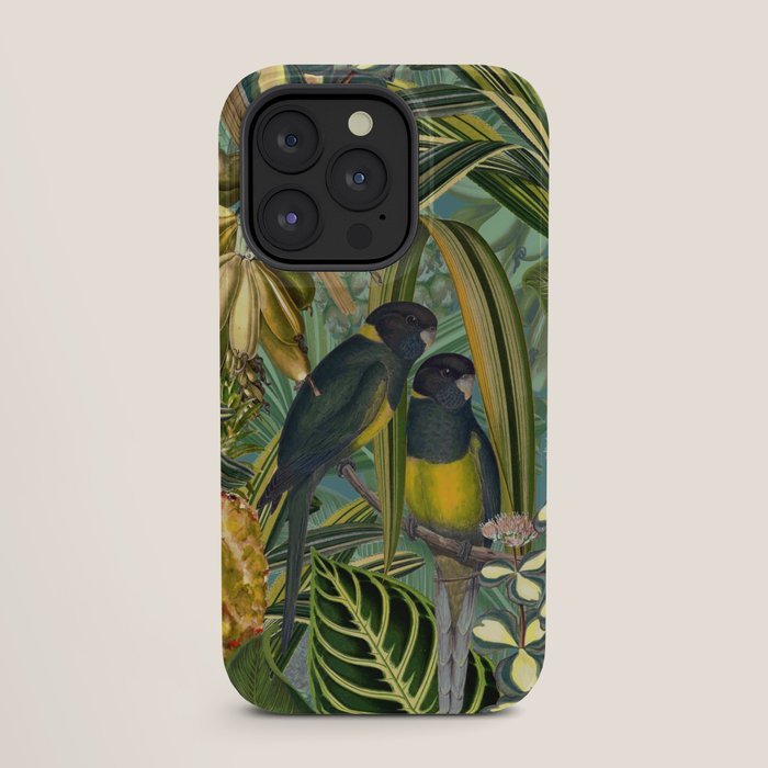 Vintage & Shabby Chic - Green Tropical Bird Flower Garden iPhone Case Gallery Image 27