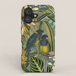 Vintage & Shabby Chic - Green Tropical Bird Flower Garden iPhone Case Gallery Image 1