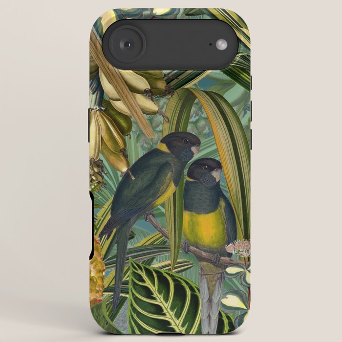 Vintage & Shabby Chic - Green Tropical Bird Flower Garden iPhone Case Gallery Image 6