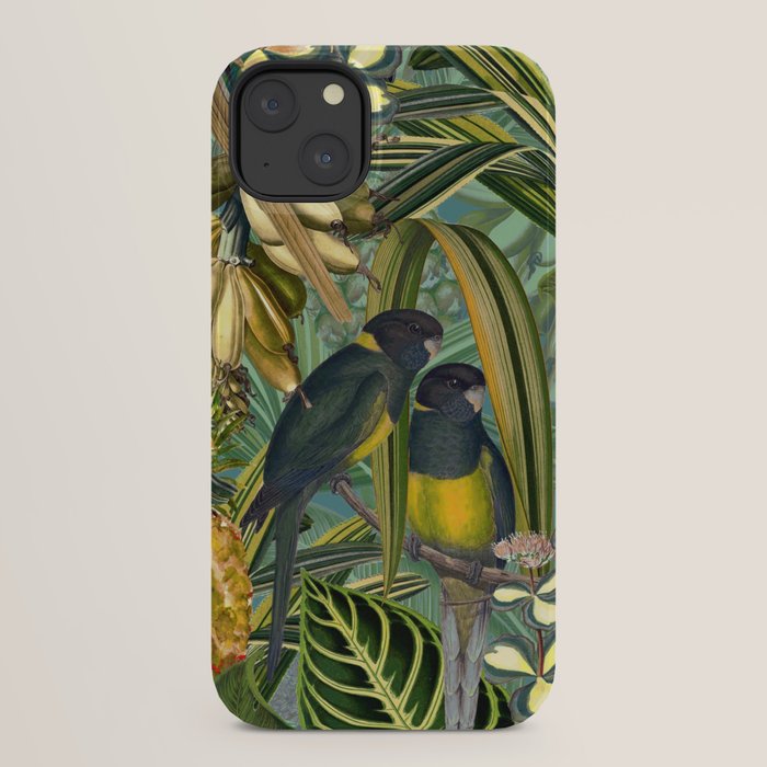 Vintage & Shabby Chic - Green Tropical Bird Flower Garden iPhone Case Gallery Image 22