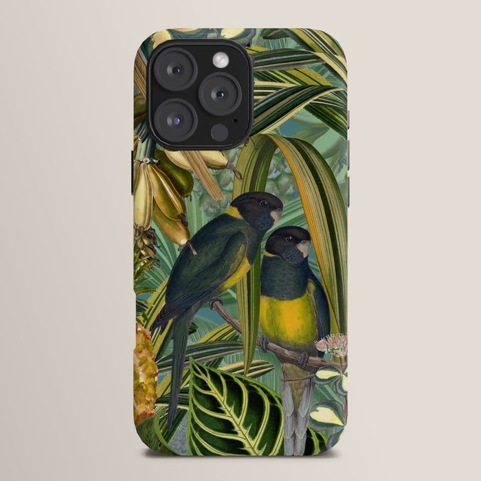 Vintage & Shabby Chic - Green Tropical Bird Flower Garden iPhone Case Gallery Image 16