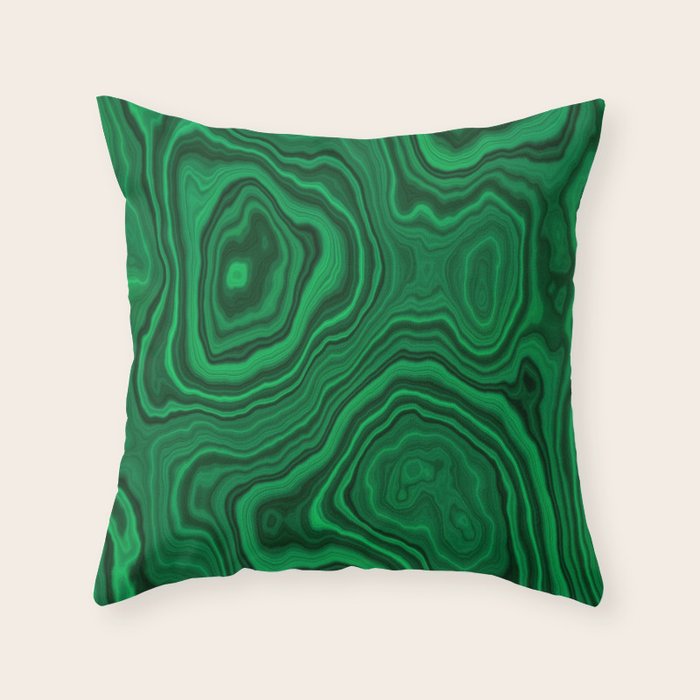 Malachite Throw Pillow Gallery Image 2