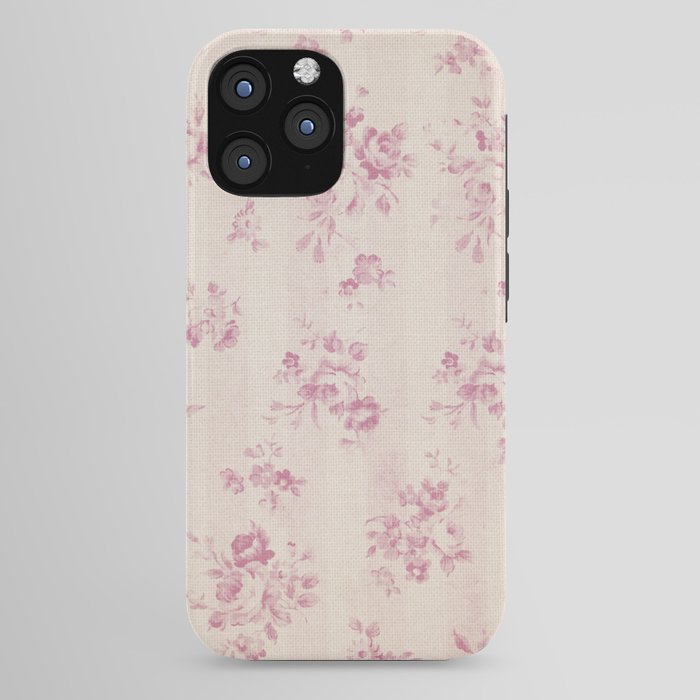 Elegant blush pink white rustic floral vintage stripes iPhone Case Gallery Image 44