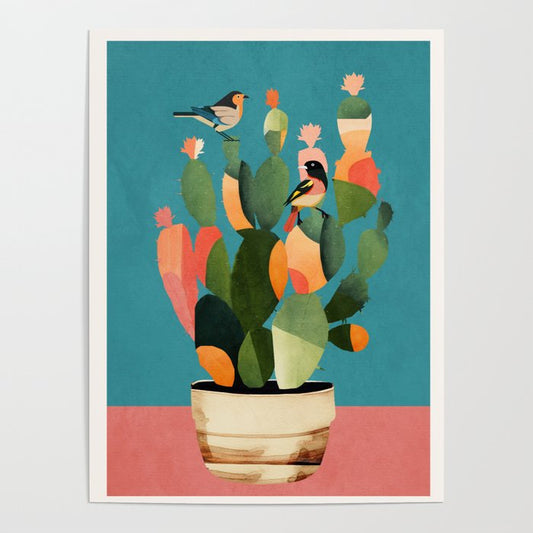 Cactus and Birds 2 Poster Gallery Image 2