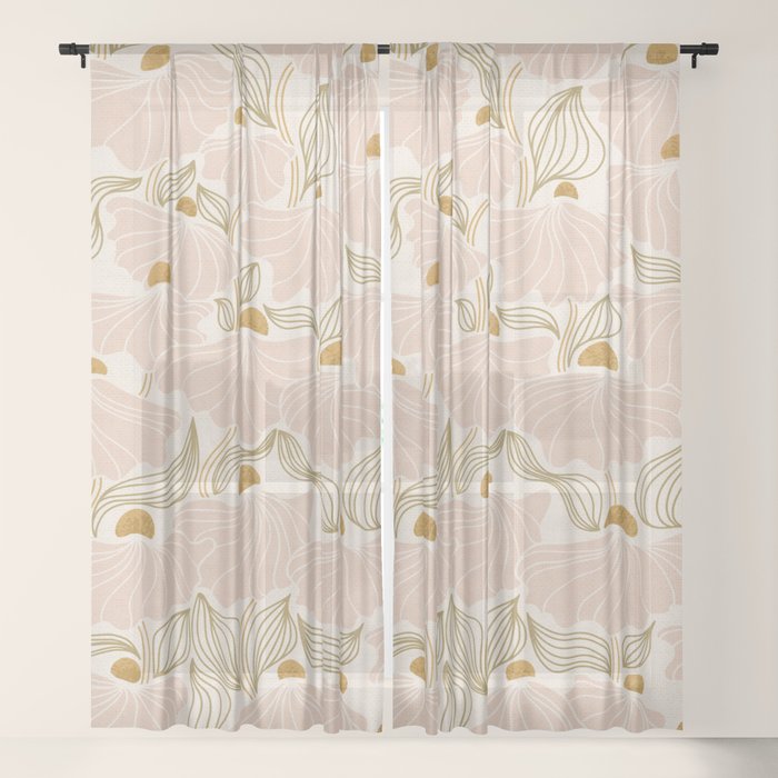 calming essentialsNatural flow meadow blush Window Curtain Gallery Image 17