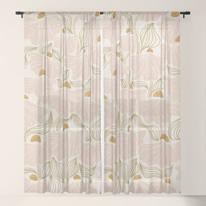calming essentialsNatural flow meadow blush Window Curtain Gallery Image 17