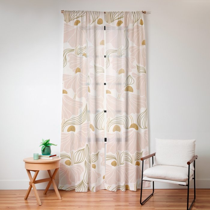 calming essentialsNatural flow meadow blush Window Curtain Gallery Image 16