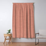 Salmon Linen Texture Window Curtain Gallery Image 1