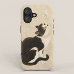 Minhwa: cat & butterfly (Korean traditional/folk art) iPhone Case Gallery Image 1