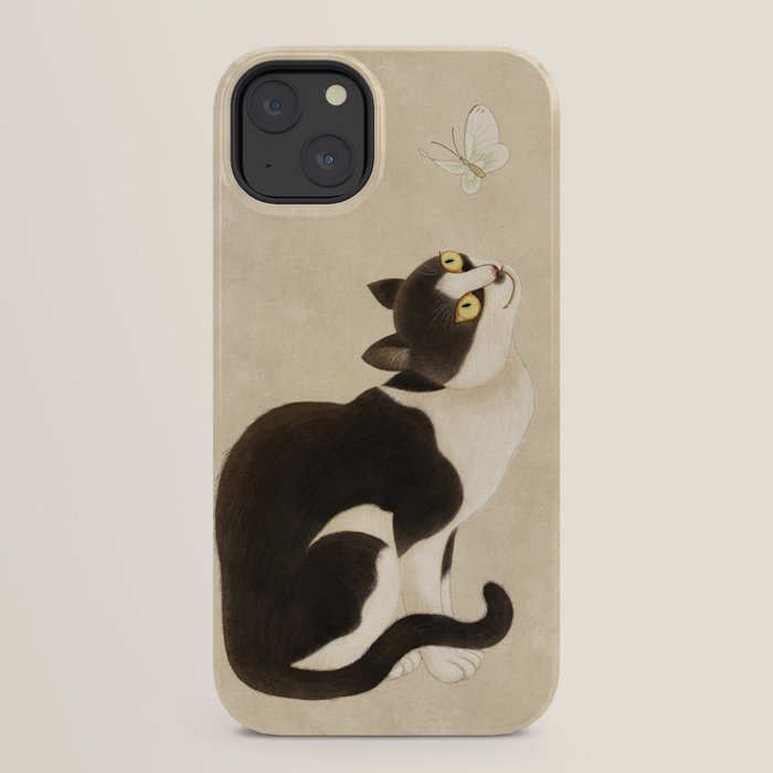 Minhwa: cat & butterfly (Korean traditional/folk art) iPhone Case Gallery Image 22