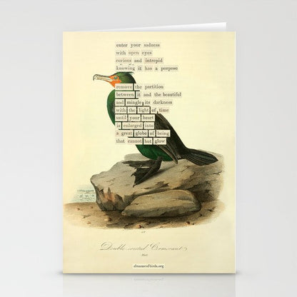 Bird Divinations: Double-Crested Cormorant (about: almanacofbirds.org) Stationery Card Gallery Image 2