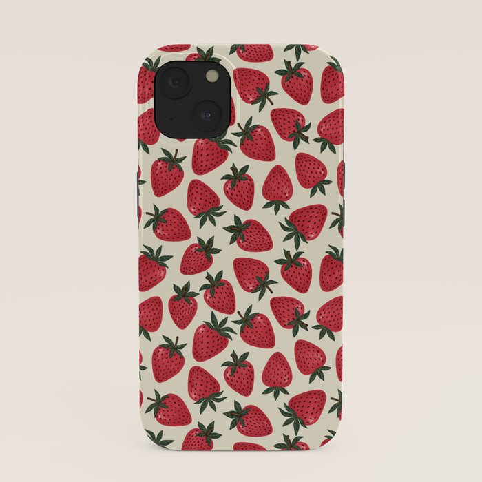 Hand Drawn Vintage Strawberry Pattern iPhone Case Gallery Image 37
