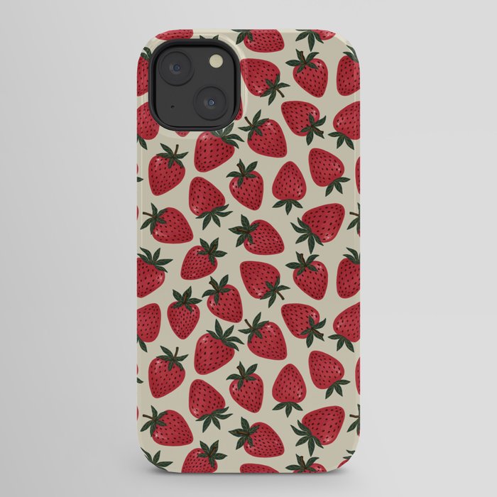 Hand Drawn Vintage Strawberry Pattern iPhone Case Gallery Image 30