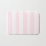 Luxury Striped Pastel Pink Bath Mat Gallery Image 1