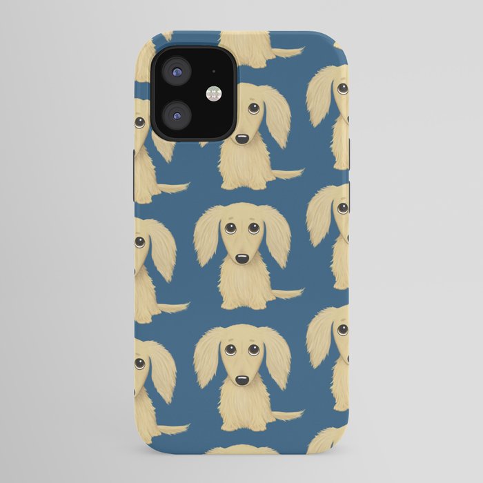Longhaired Cream Dachshund Cartoon Dog iPhone Case Gallery Image 41