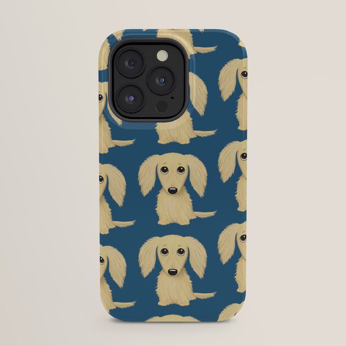 Longhaired Cream Dachshund Cartoon Dog iPhone Case Gallery Image 23
