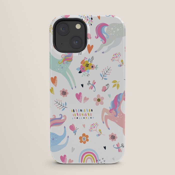 Magical Pastel Unicorn Floral iPhone Case Gallery Image 25