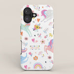 Magical Pastel Unicorn Floral iPhone Case Gallery Image 1